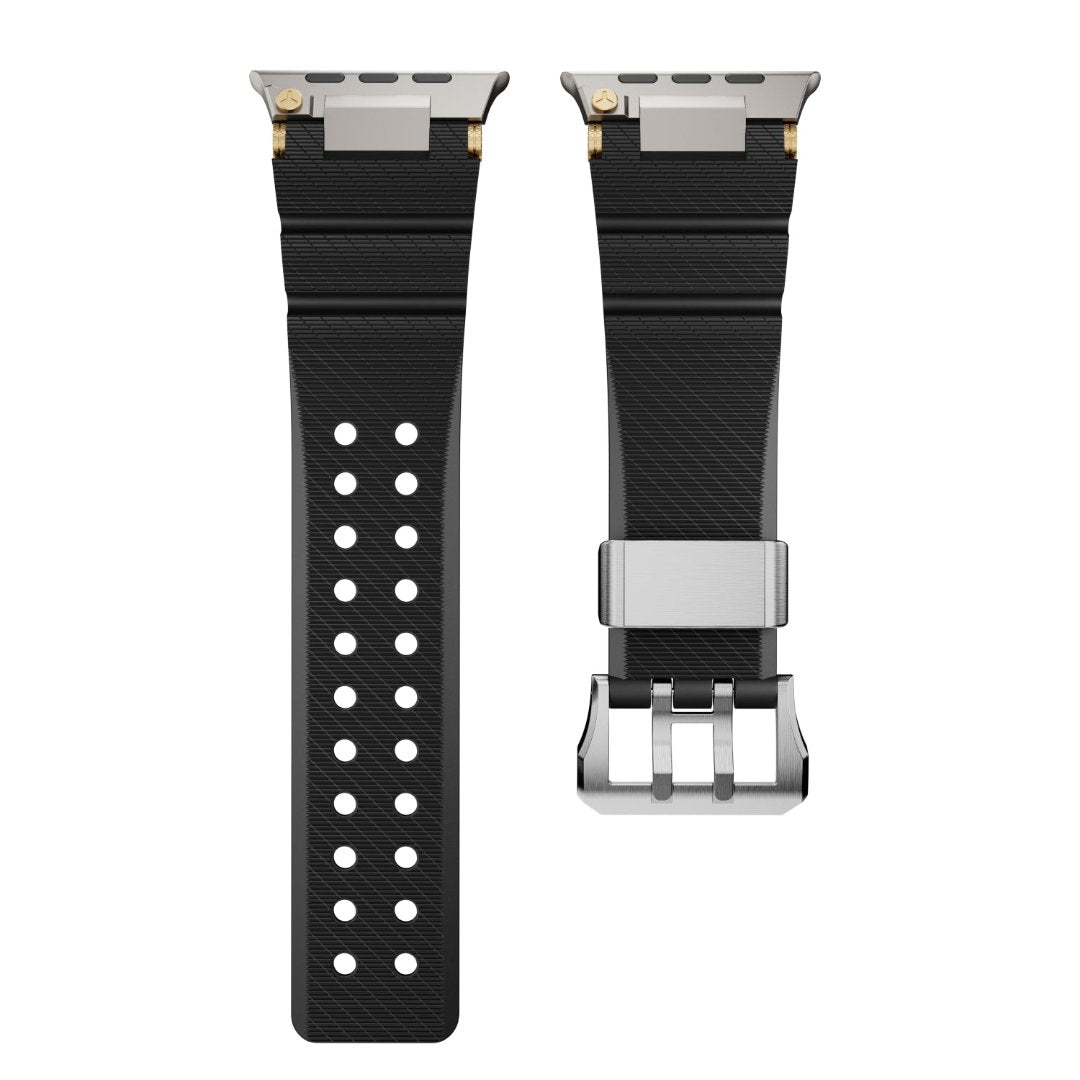 Bracelet en silicone de conception mécanique pour Apple Watch