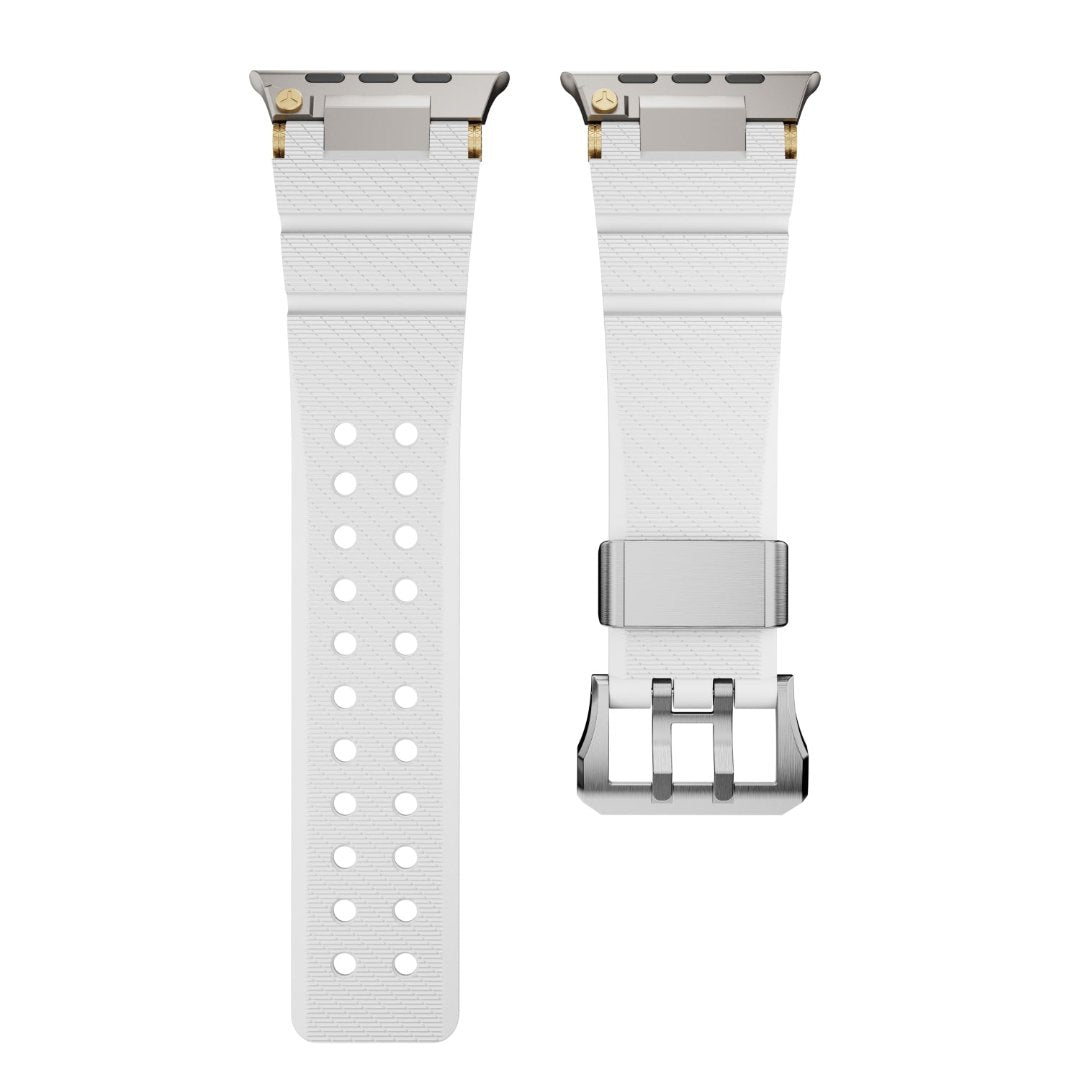 Bracelet en silicone de conception mécanique pour Apple Watch