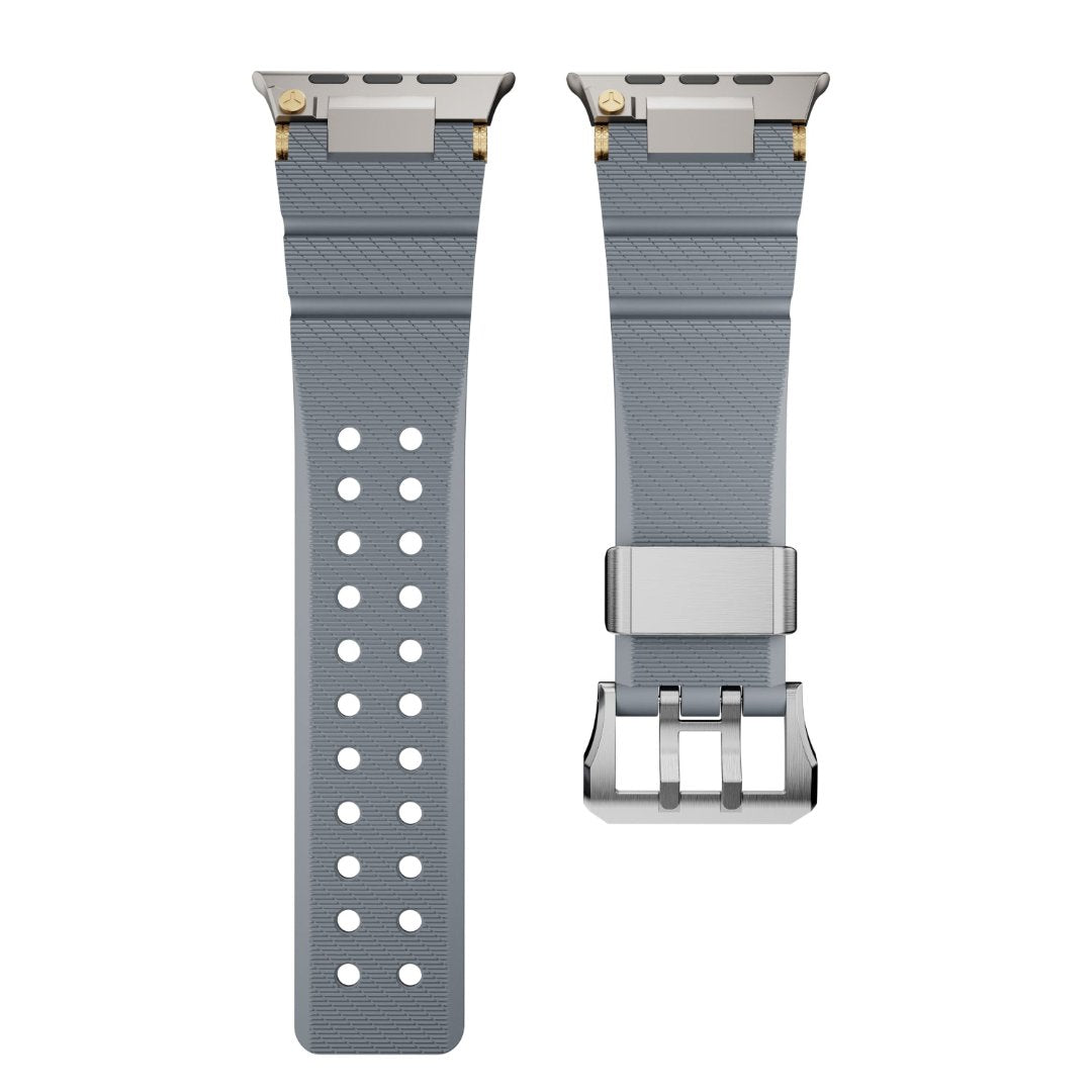 Bracelet en silicone de conception mécanique pour Apple Watch
