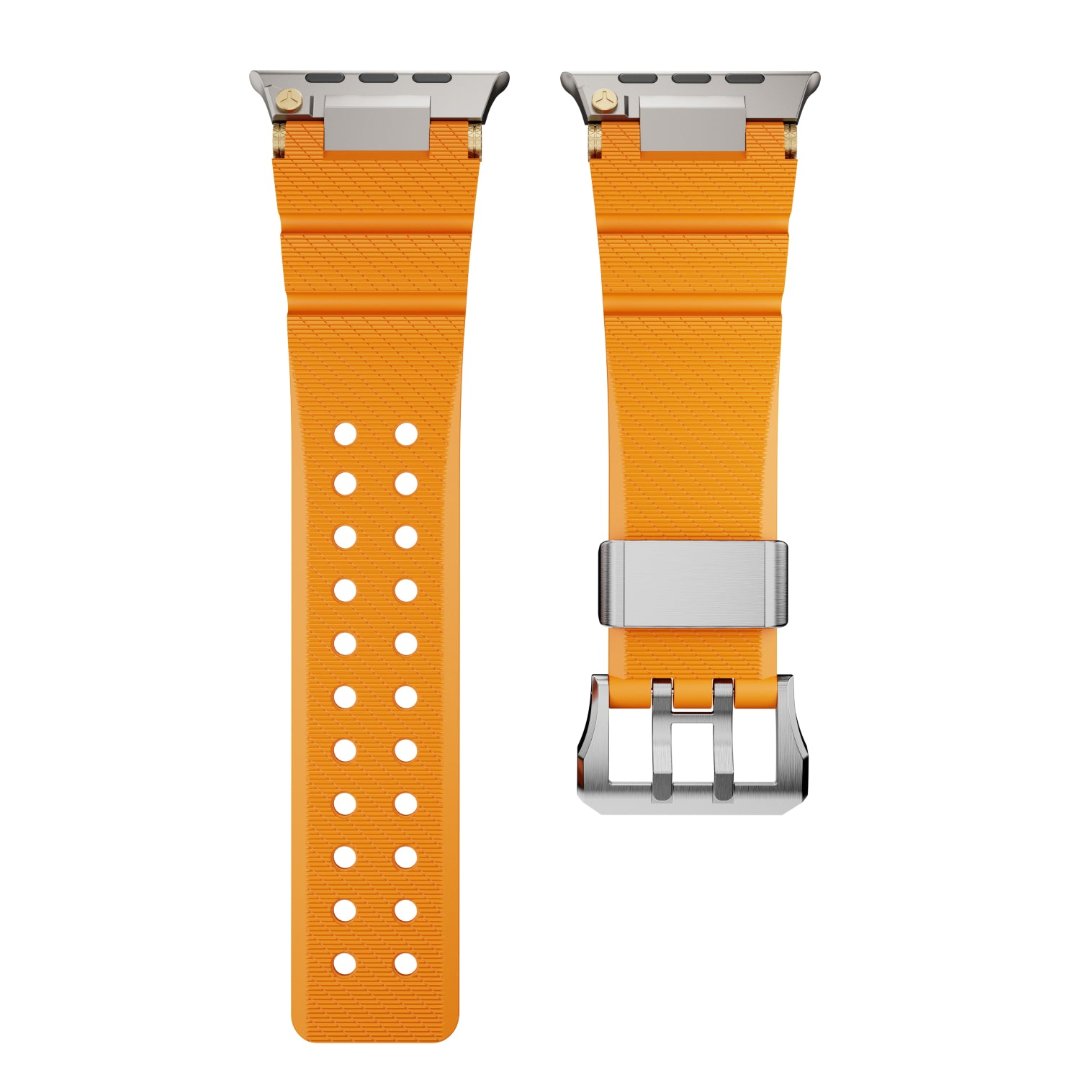 Bracelet en silicone de conception mécanique pour Apple Watch