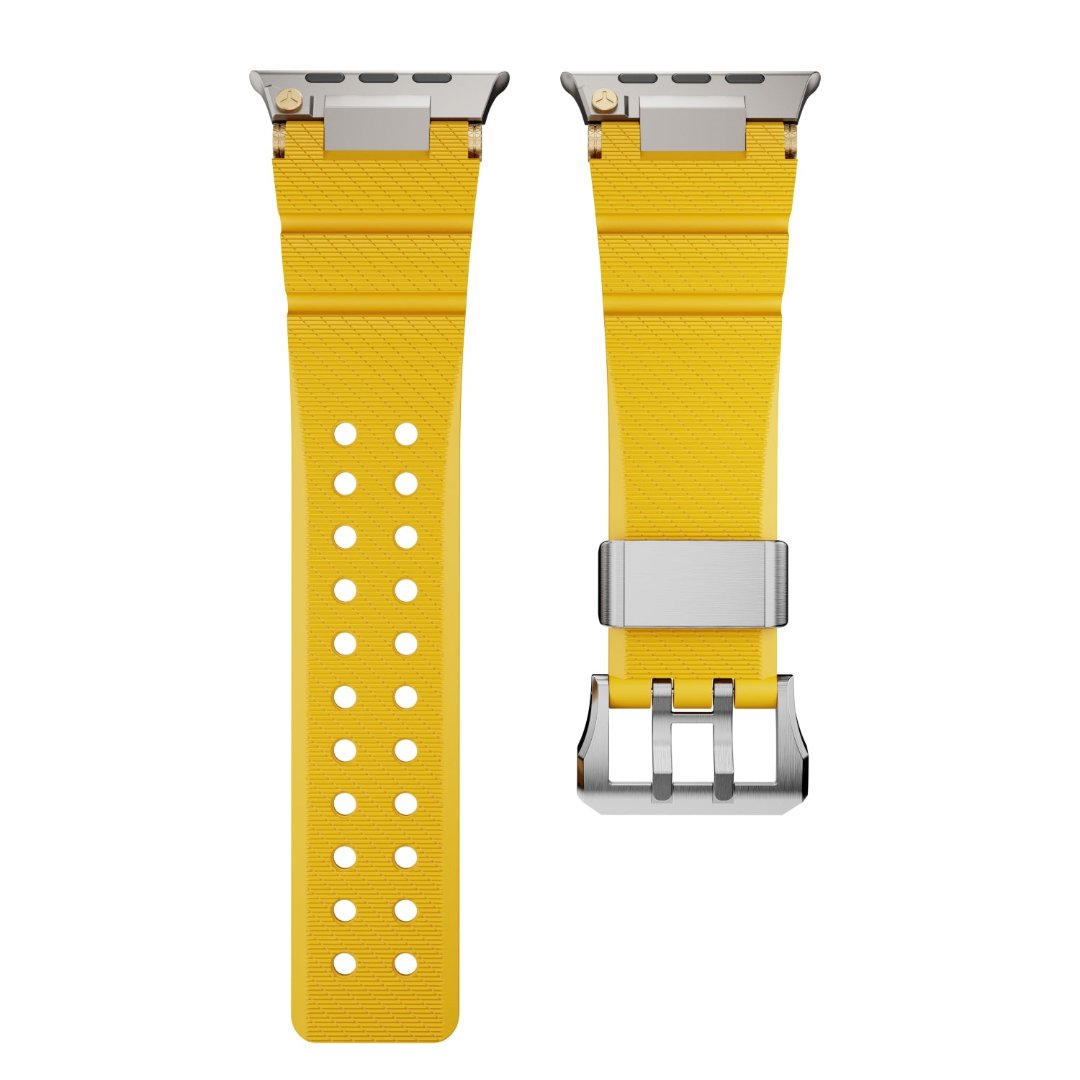 Bracelet en silicone de conception mécanique pour Apple Watch