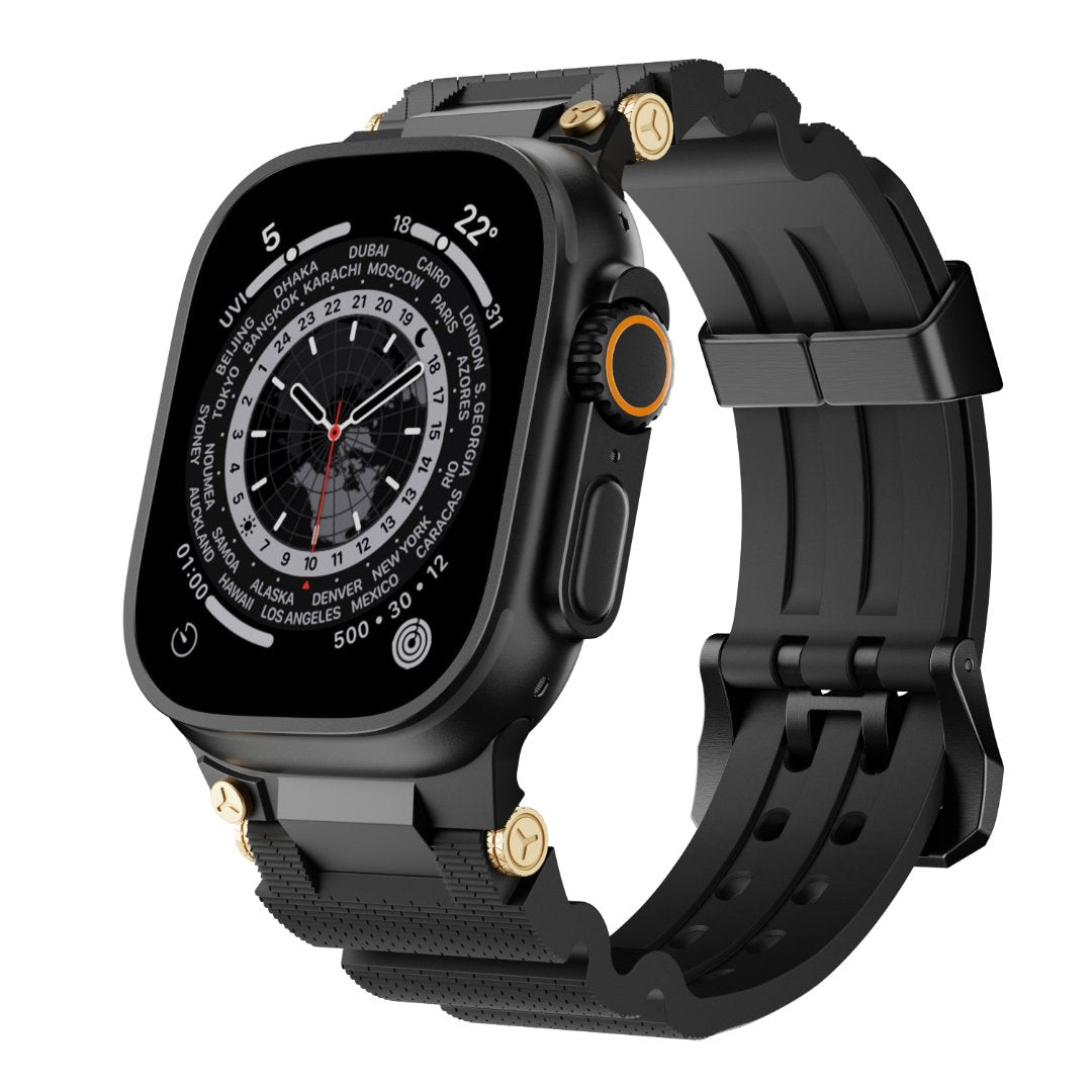Bracelet en silicone de conception mécanique pour Apple Watch