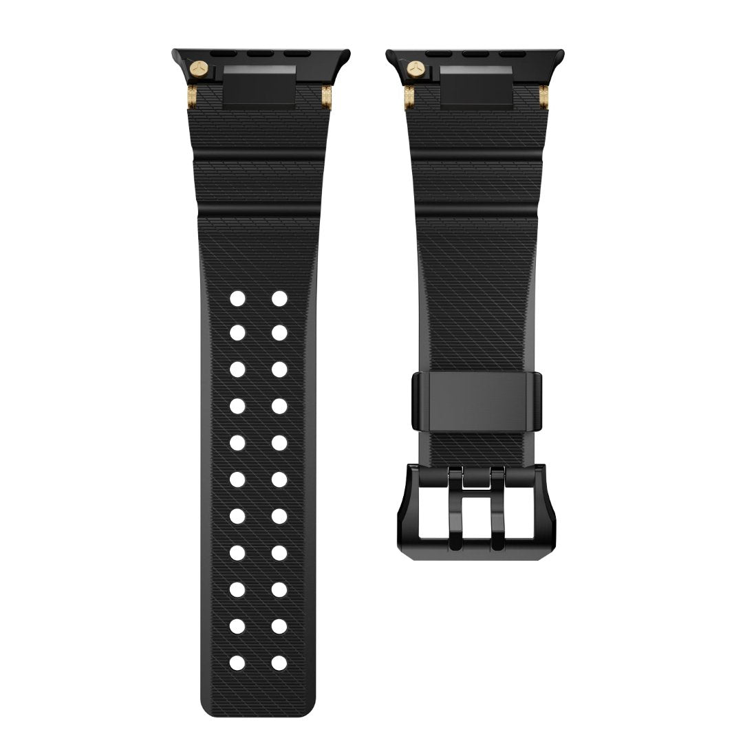 Bracelet en silicone de conception mécanique pour Apple Watch