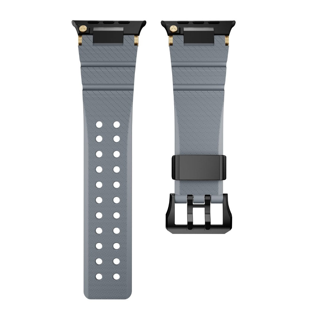 Bracelet en silicone de conception mécanique pour Apple Watch