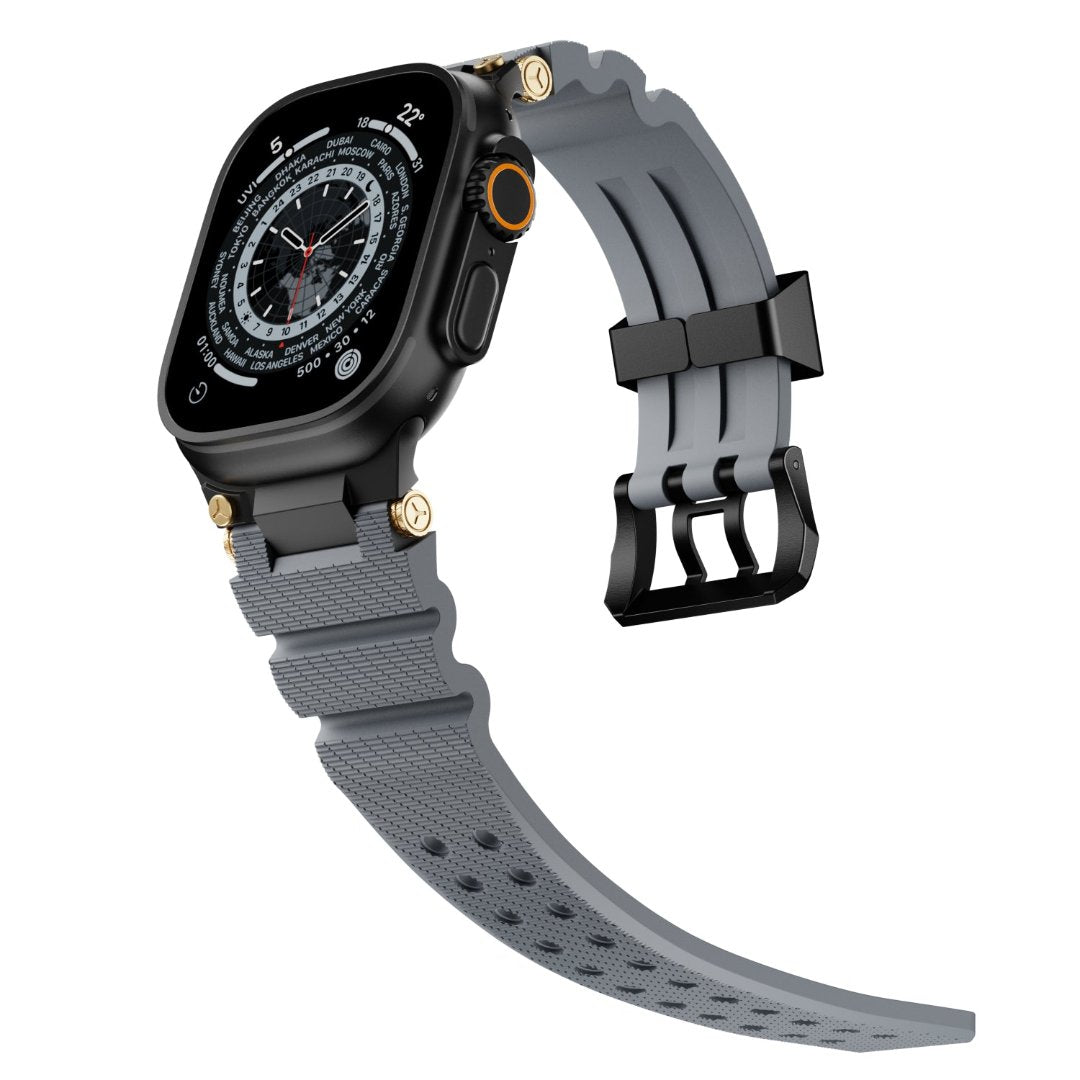 Bracelet en silicone de conception mécanique pour Apple Watch