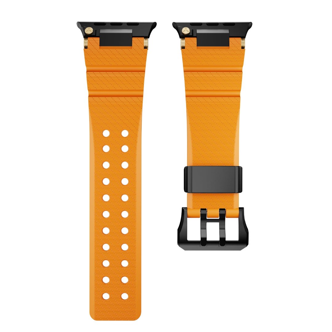 Bracelet en silicone de conception mécanique pour Apple Watch