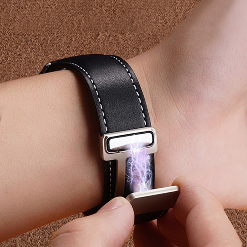 Sangle pliable magnétique en cuir