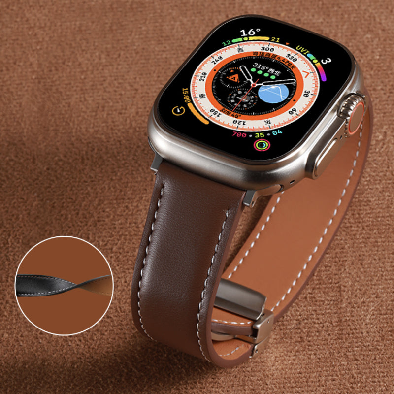 Sangle pliable magnétique en cuir