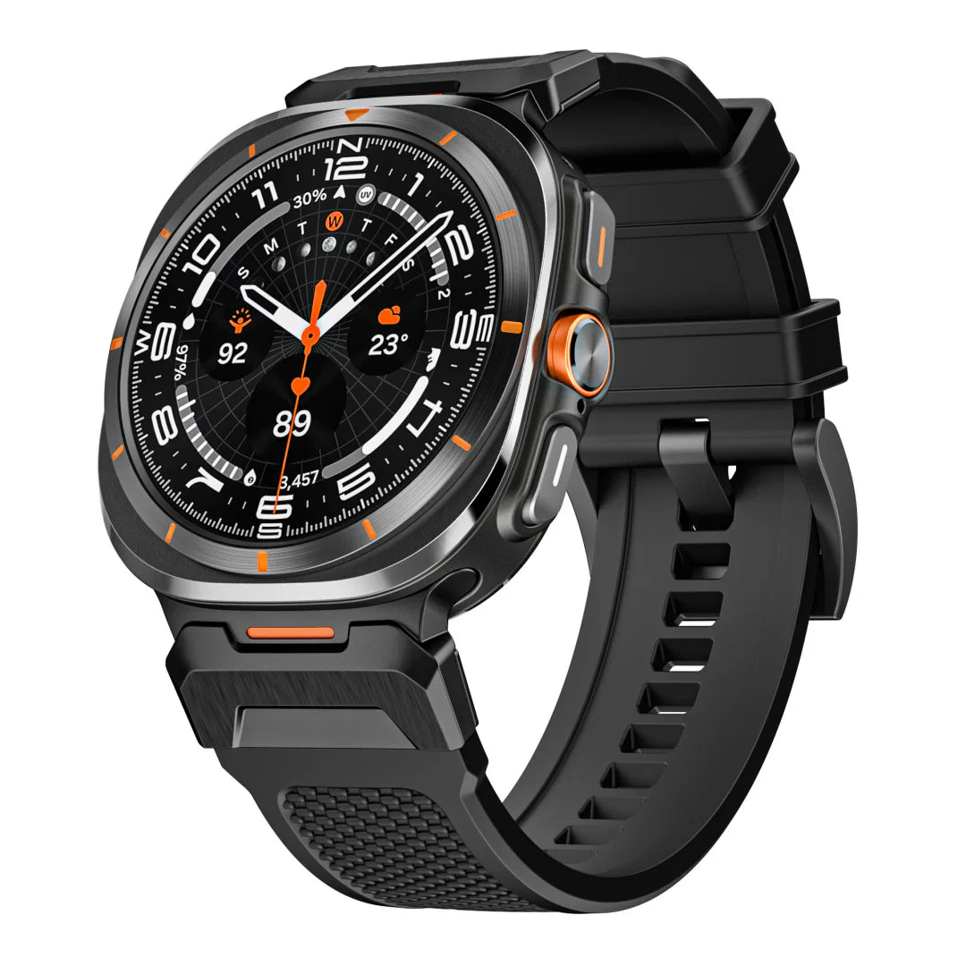 Bracelet tactique en silicone pour Samsung Galaxy Watch Ultra