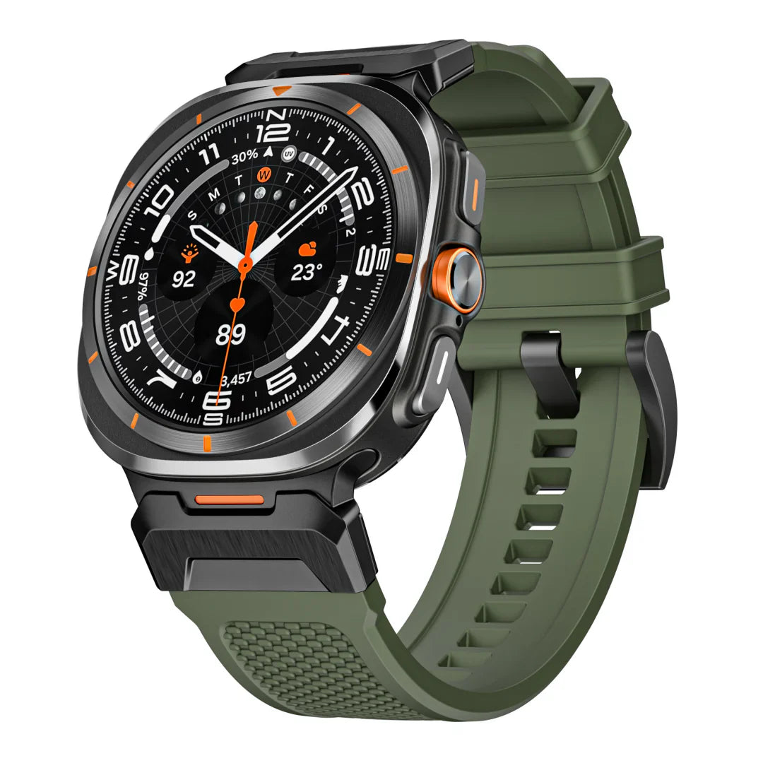 Bracelet tactique en silicone pour Samsung Galaxy Watch Ultra