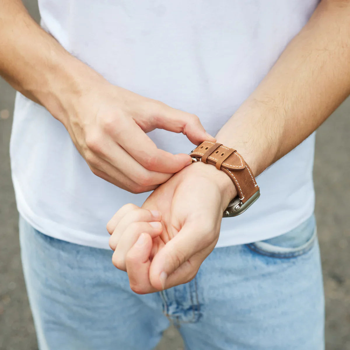 Bracelet en cuir vintage de luxe