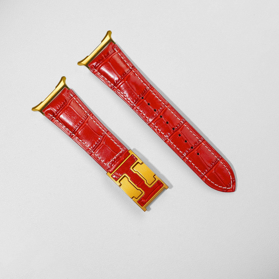 Bracelet en cuir crocodile exotique du Nil pour Samsung Galaxy Watch Ultra