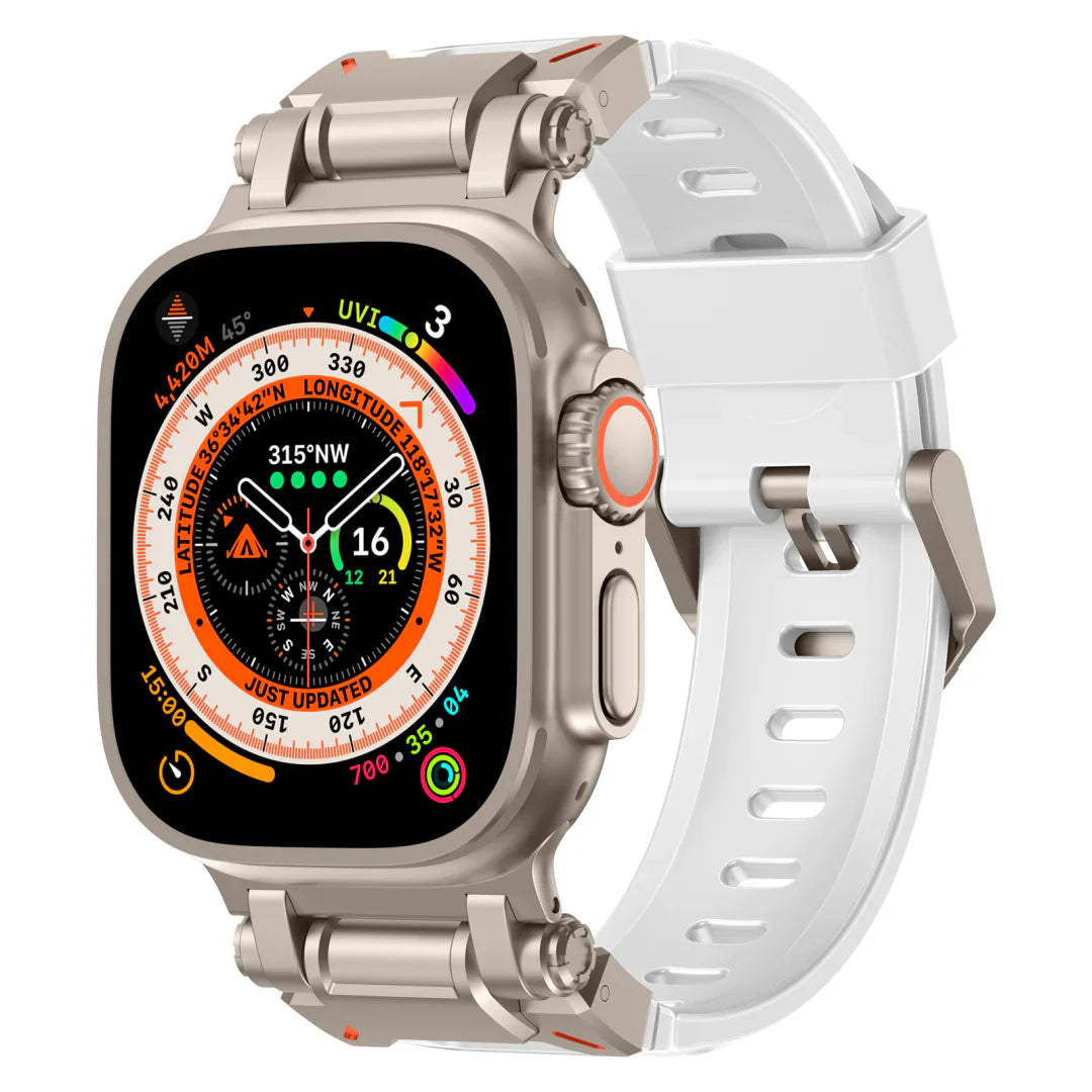 Bracelet tactique en caoutchouc fluoré en titane