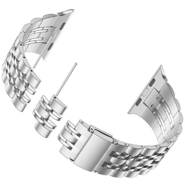 Bracelet à boucle déployante de luxe en acier inoxydable