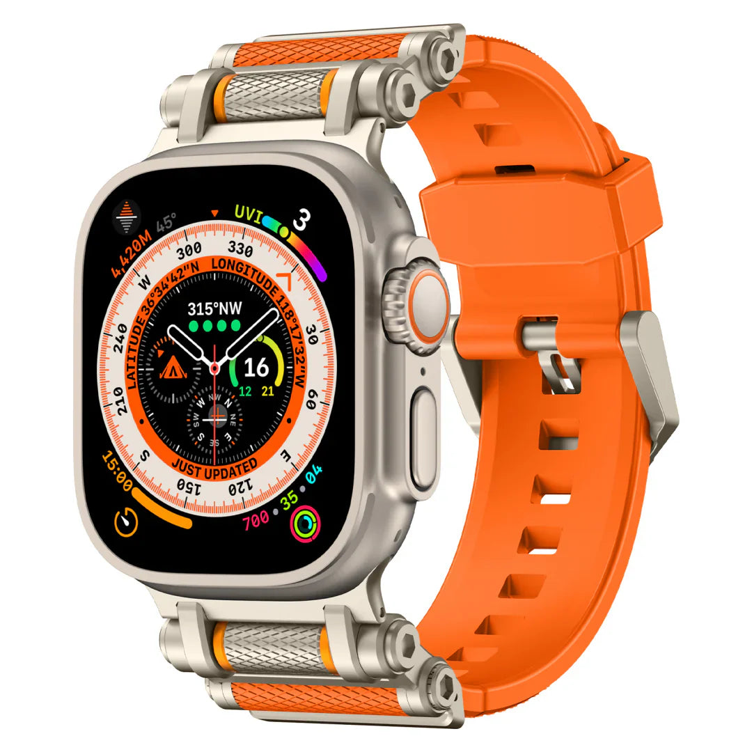 Bracelet en silicone avec axe de rotation pour Apple Watch