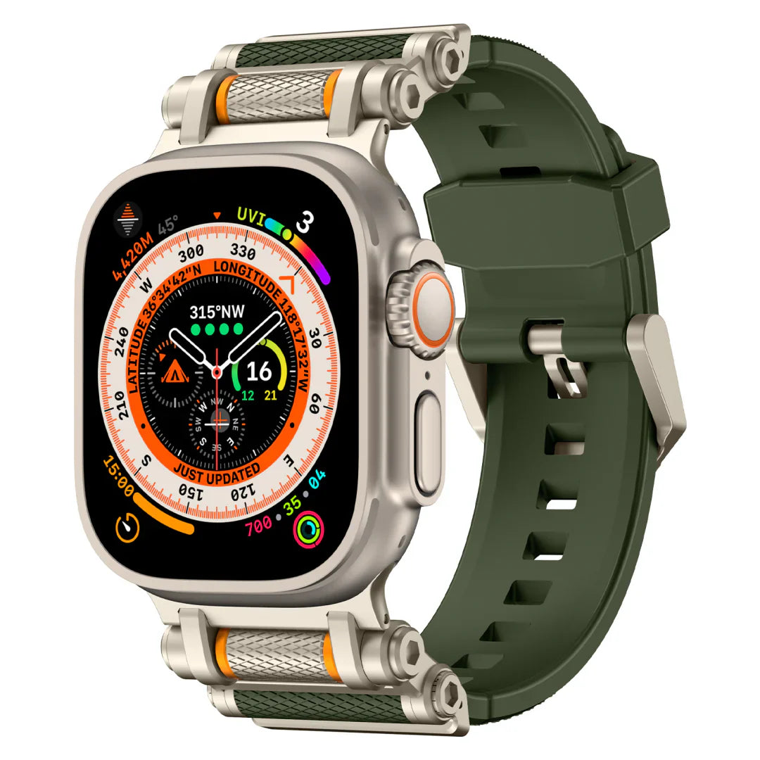 Bracelet en silicone avec axe de rotation pour Apple Watch