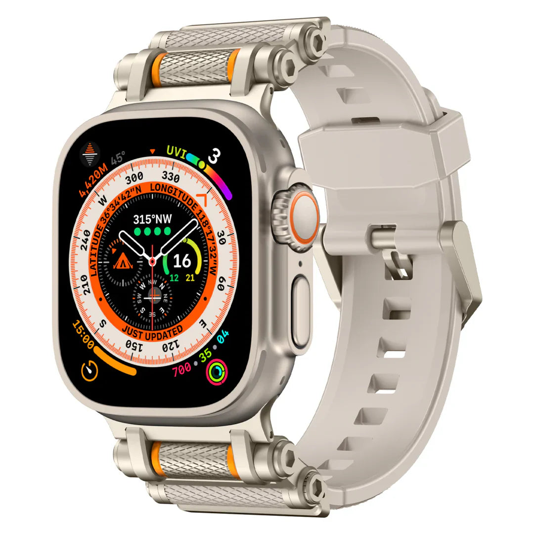 Bracelet en silicone avec axe de rotation pour Apple Watch