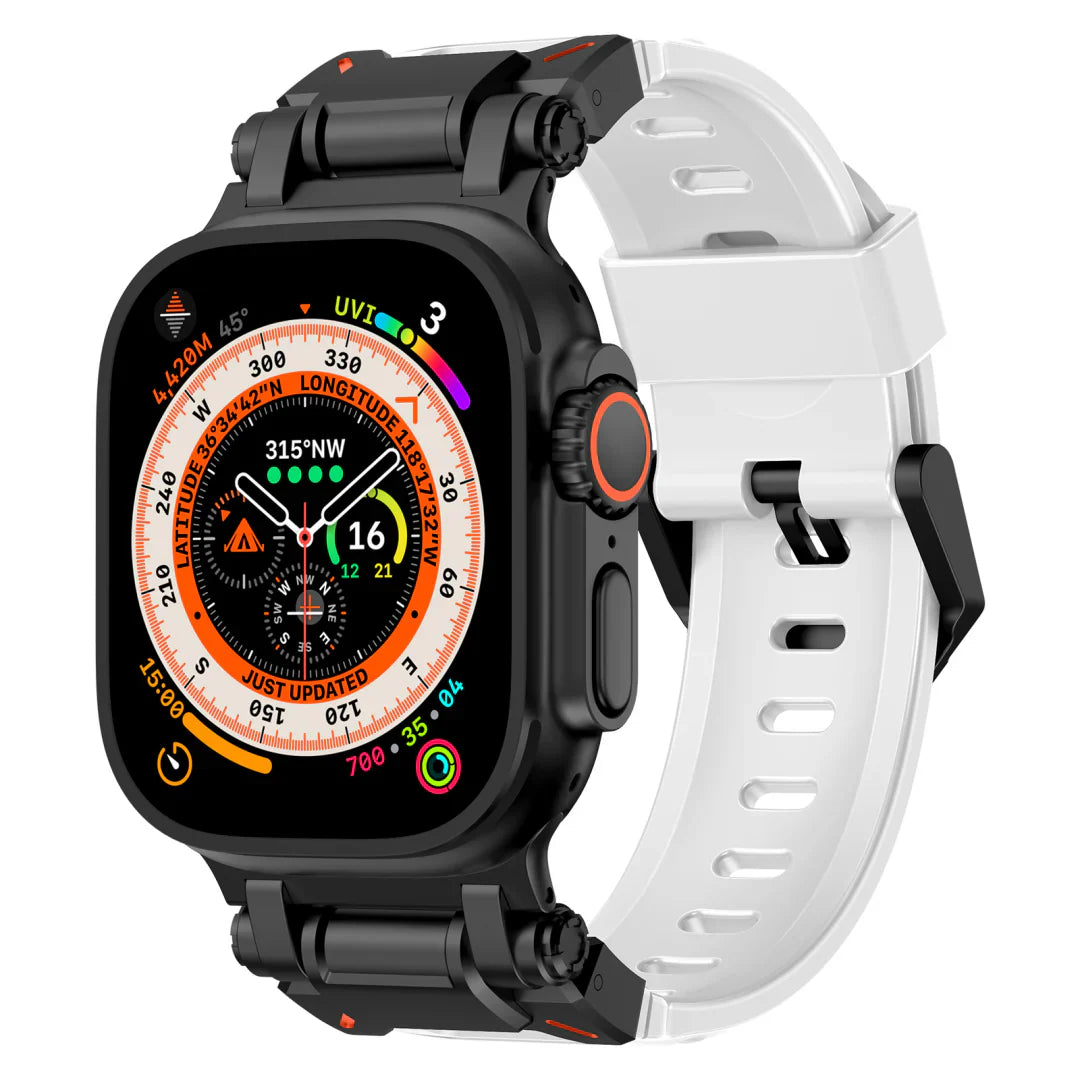 Bracelet tactique en caoutchouc fluoré en titane