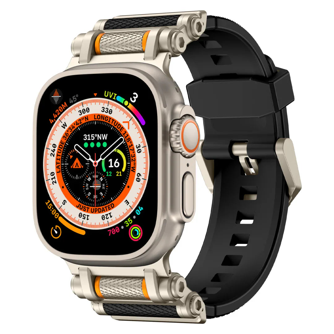 Bracelet en silicone avec axe de rotation pour Apple Watch