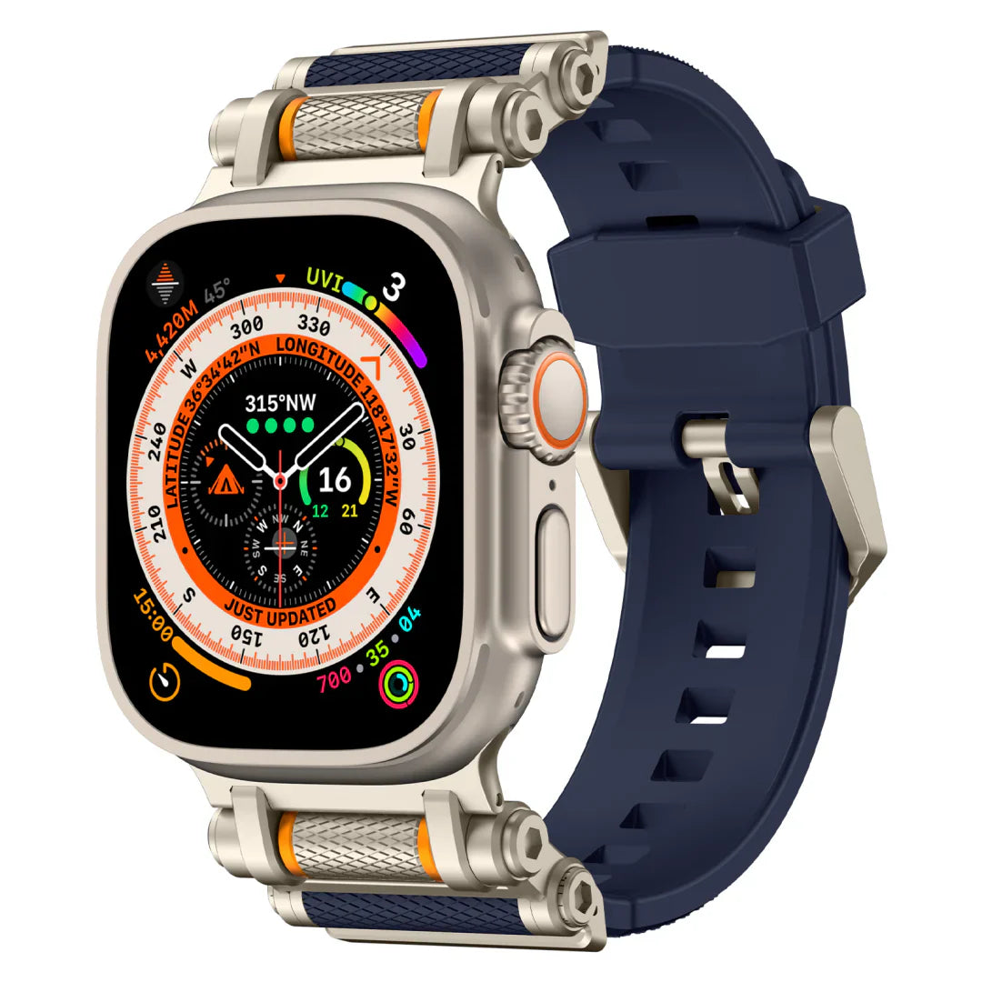 Bracelet en silicone avec axe de rotation pour Apple Watch