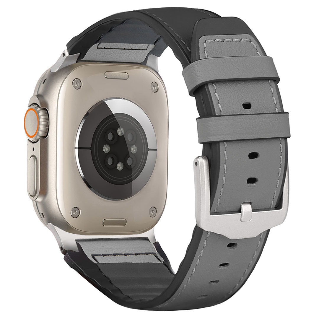 Bracelet en cuir et silicone pour Apple Watch