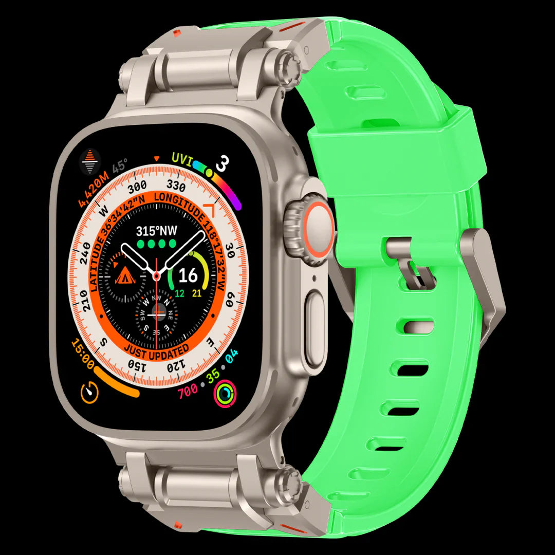 Bracelet tactique en caoutchouc fluoré en titane