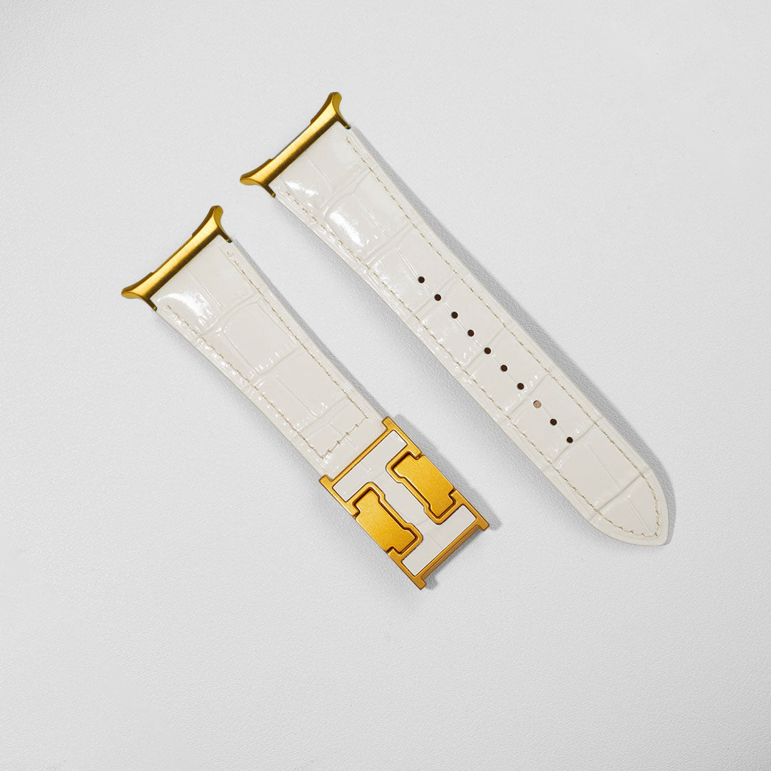 Bracelet en cuir crocodile exotique du Nil pour Samsung Galaxy Watch Ultra