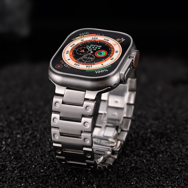 Bracelet de montre en titane alvéolé