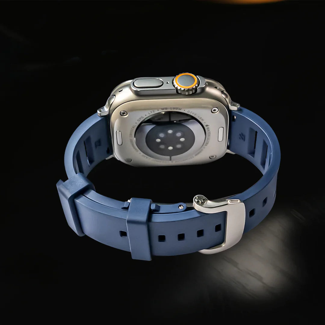 Bracelet de luxe à boucle papillon en caoutchouc fluoré RM