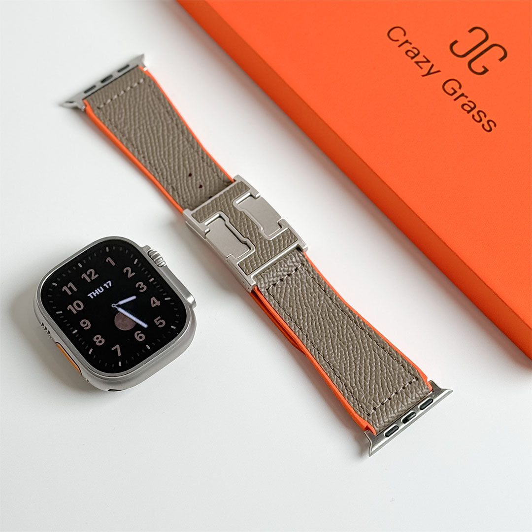 Bracelet de vacances en cuir grainé pour Apple Watch