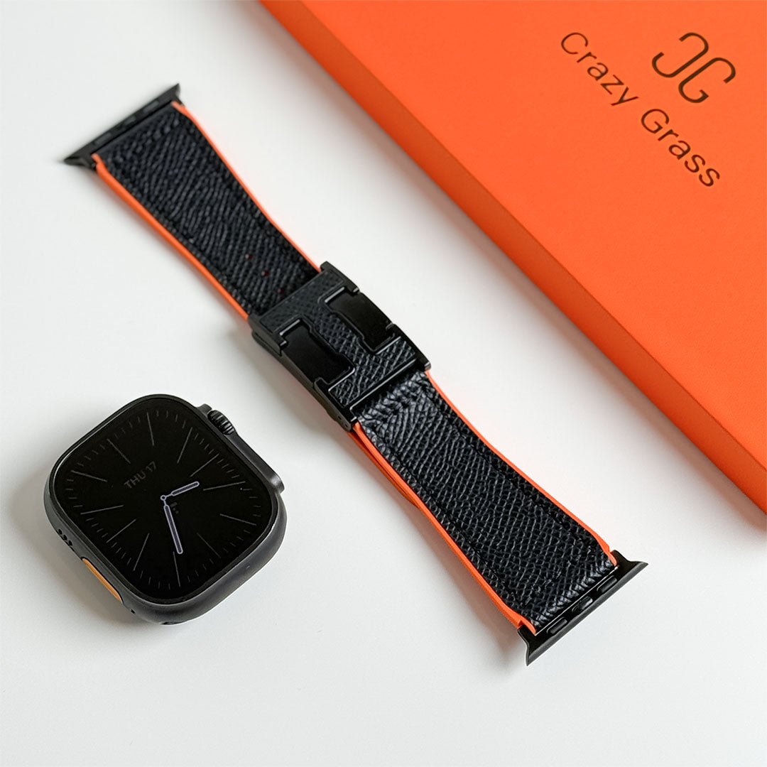 Bracelet de vacances en cuir grainé pour Apple Watch