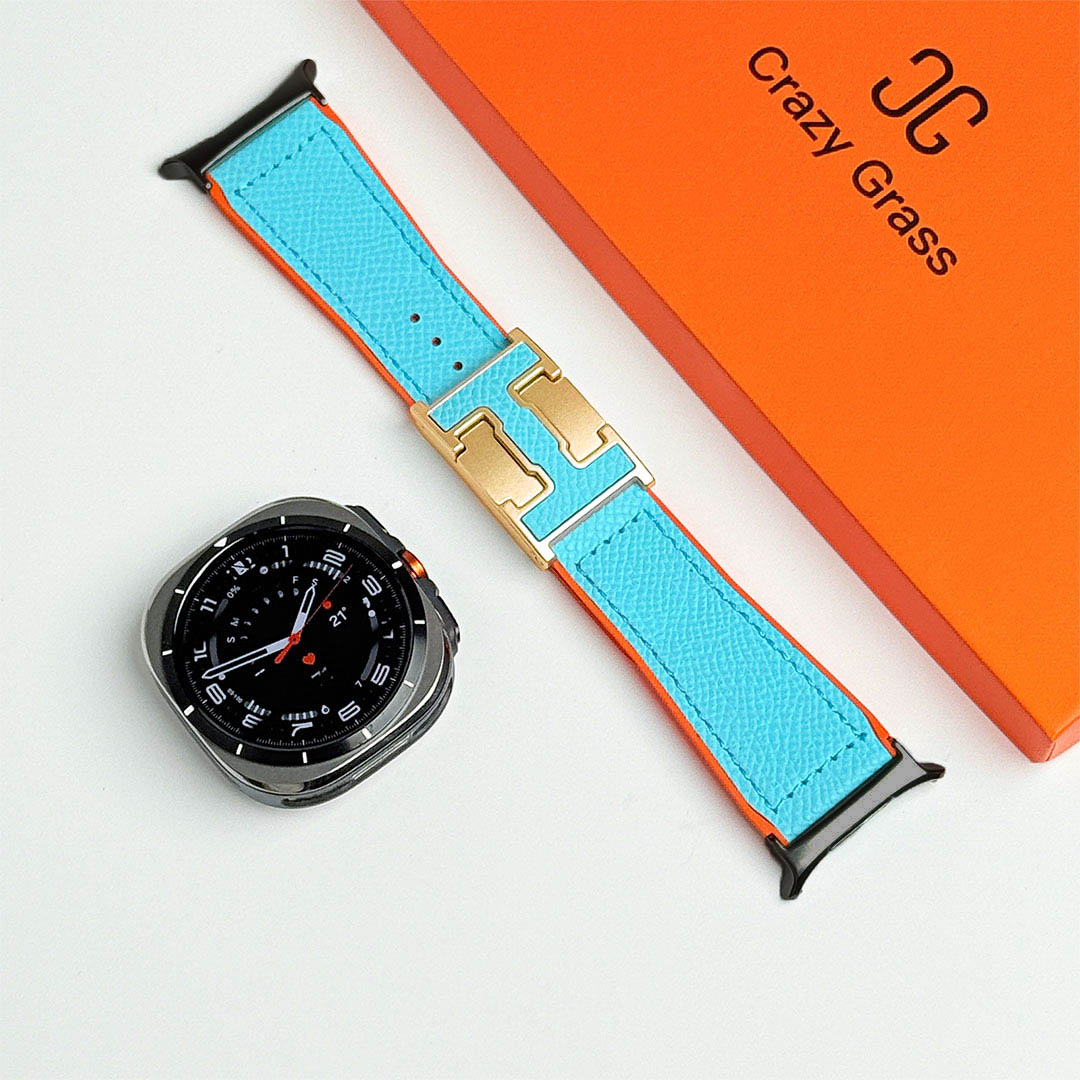 Bracelet de vacances en cuir grainé pour Samsung Galaxy Watch Ultra