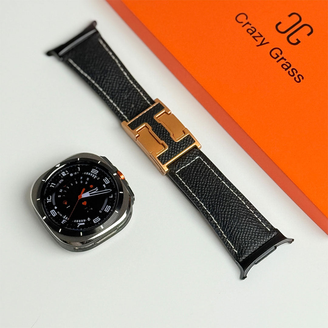 Bracelet de vacances en cuir grainé pour Samsung Galaxy Watch Ultra