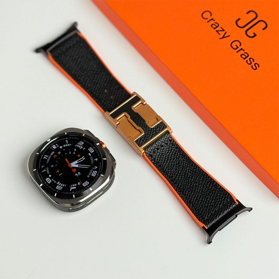 Bracelet de vacances en cuir grainé pour Samsung Galaxy Watch Ultra