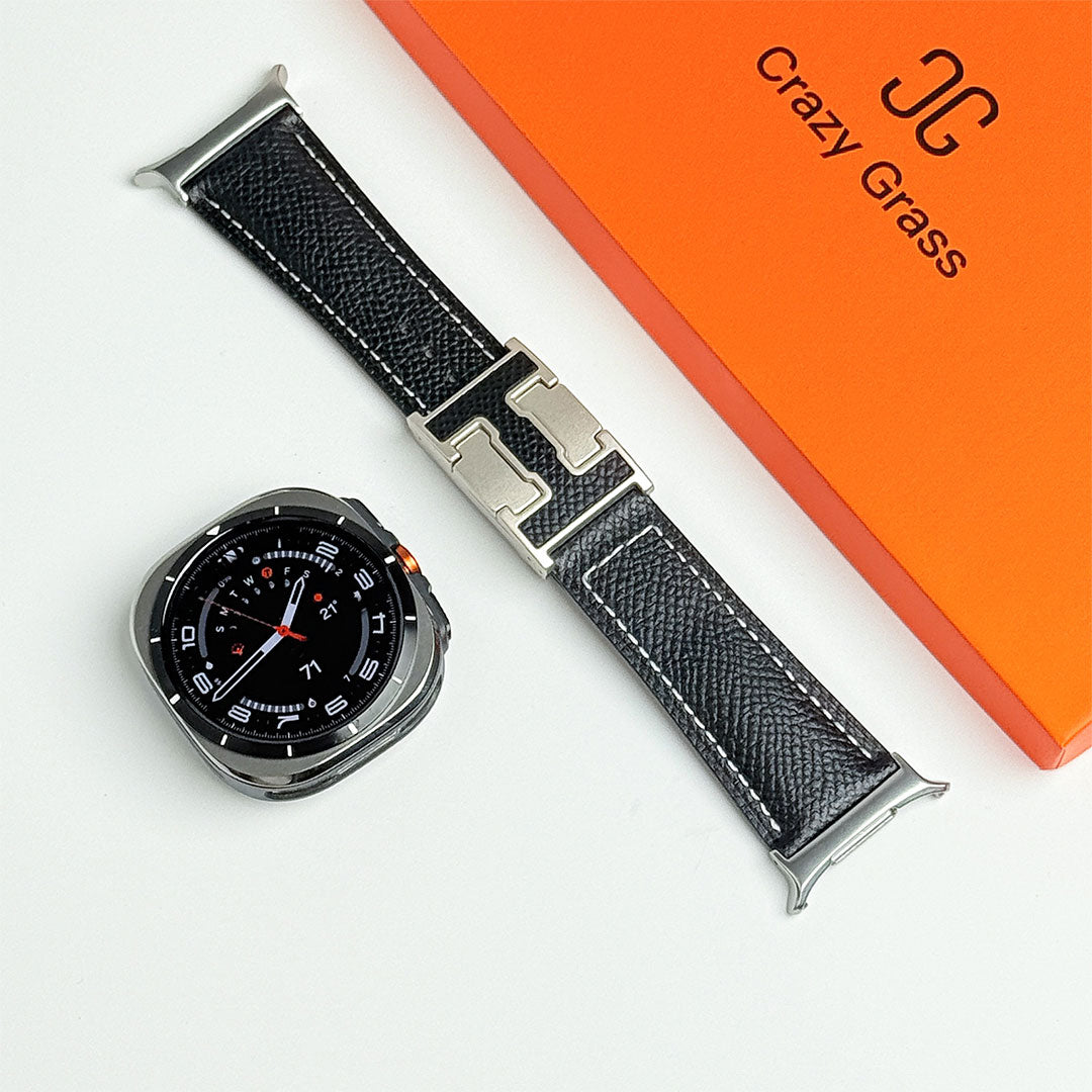 Bracelet de vacances en cuir grainé pour Samsung Galaxy Watch Ultra