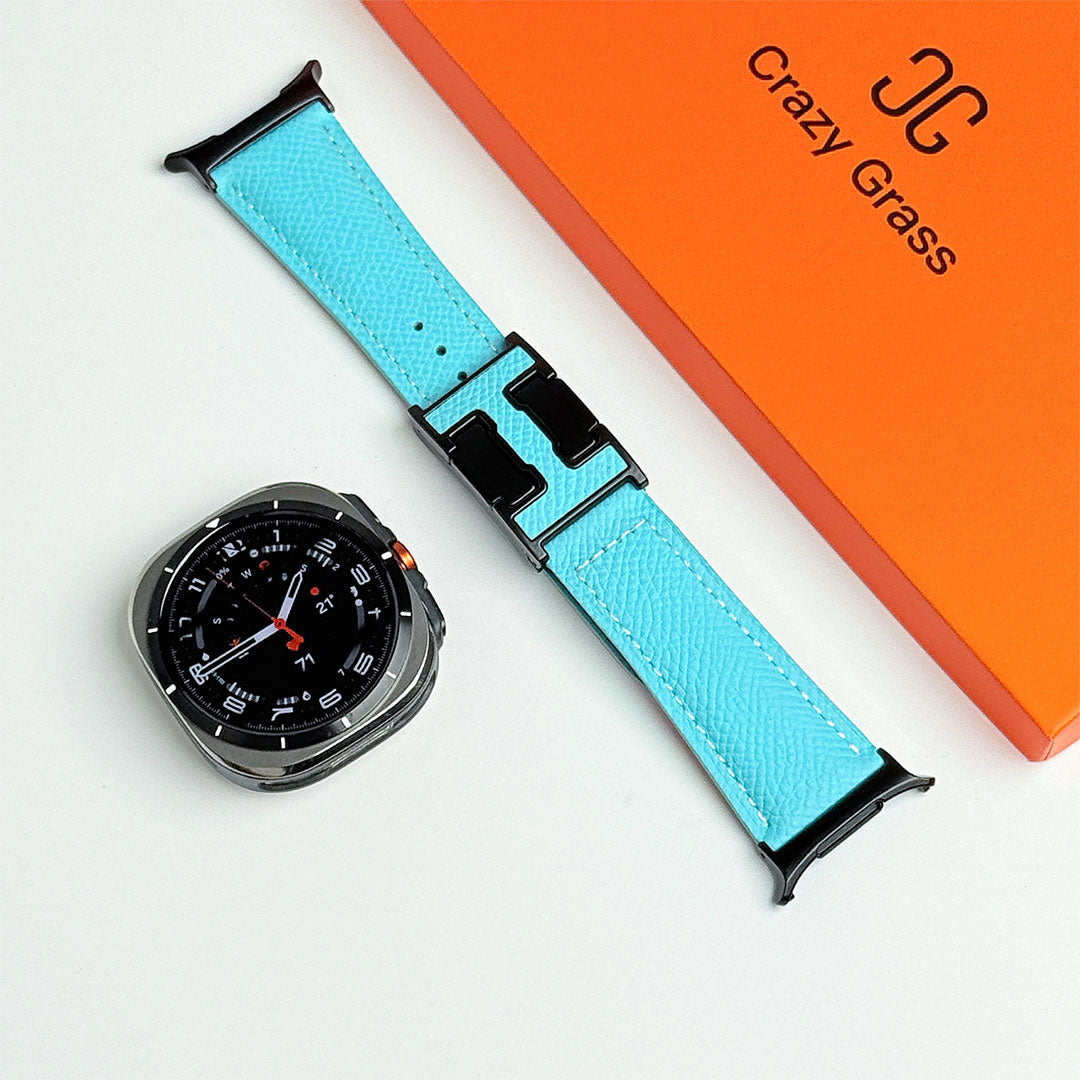 Bracelet de vacances en cuir grainé pour Samsung Galaxy Watch Ultra