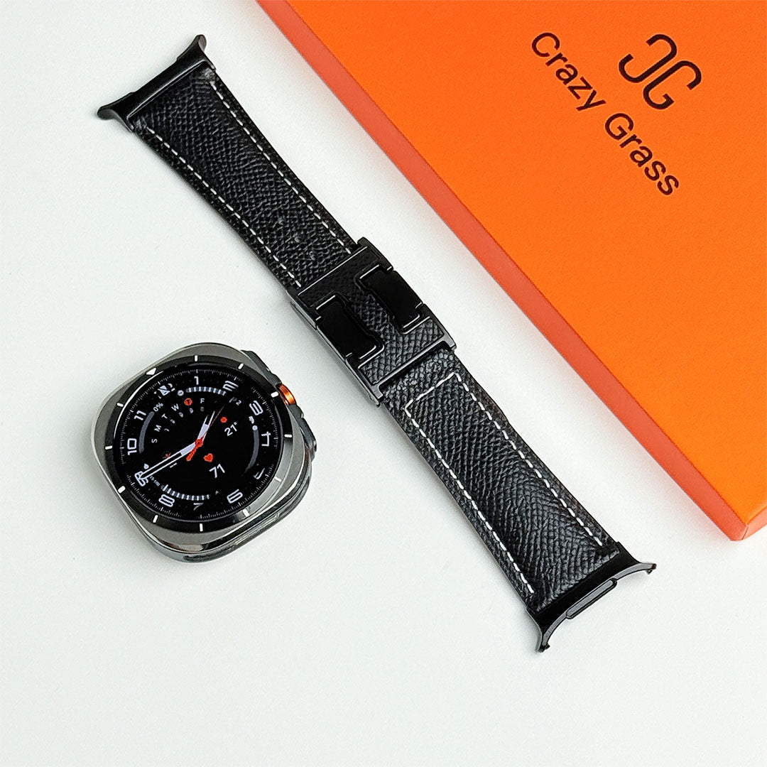 Bracelet de vacances en cuir grainé pour Samsung Galaxy Watch Ultra