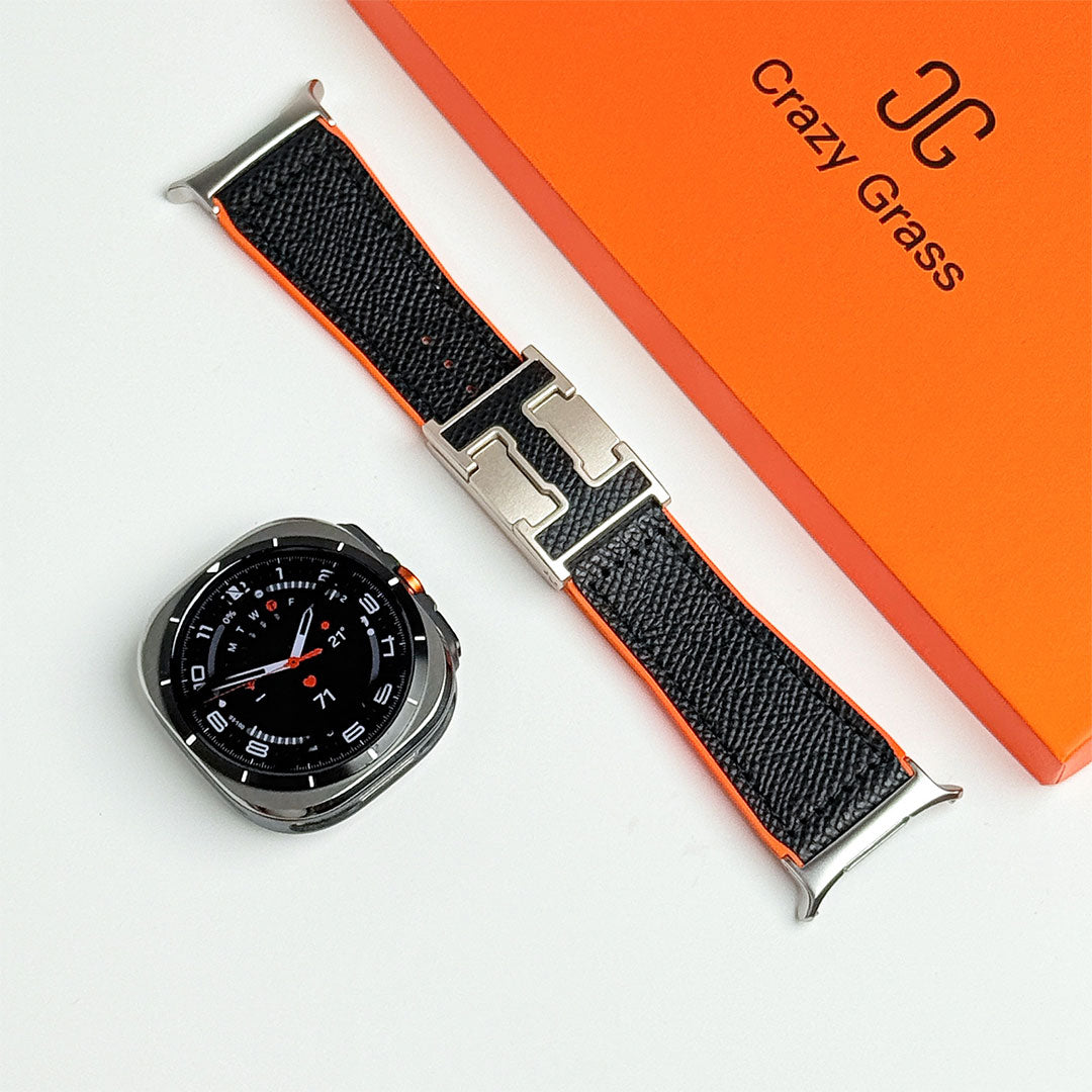 Bracelet de vacances en cuir grainé pour Samsung Galaxy Watch Ultra