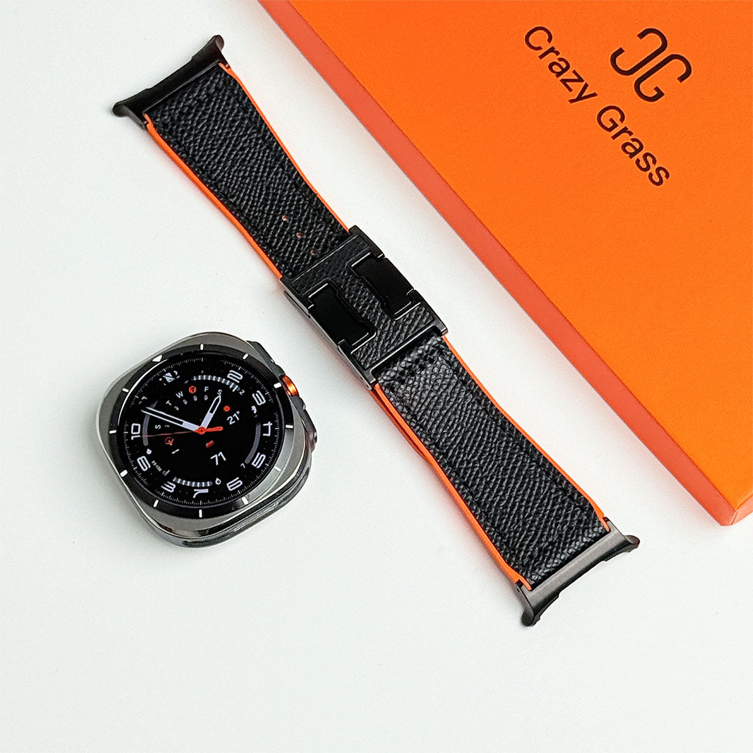 Bracelet de vacances en cuir grainé pour Samsung Galaxy Watch Ultra
