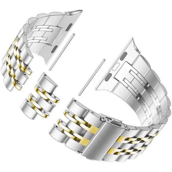 Bracelet à boucle déployante de luxe en acier inoxydable