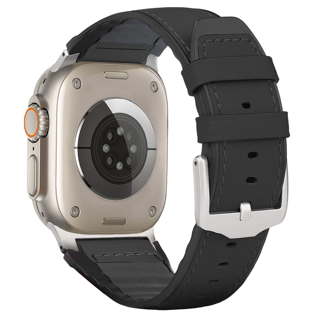 Bracelet en cuir et silicone pour Apple Watch