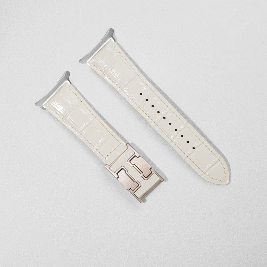 Bracelet en cuir crocodile exotique du Nil pour Samsung Galaxy Watch Ultra