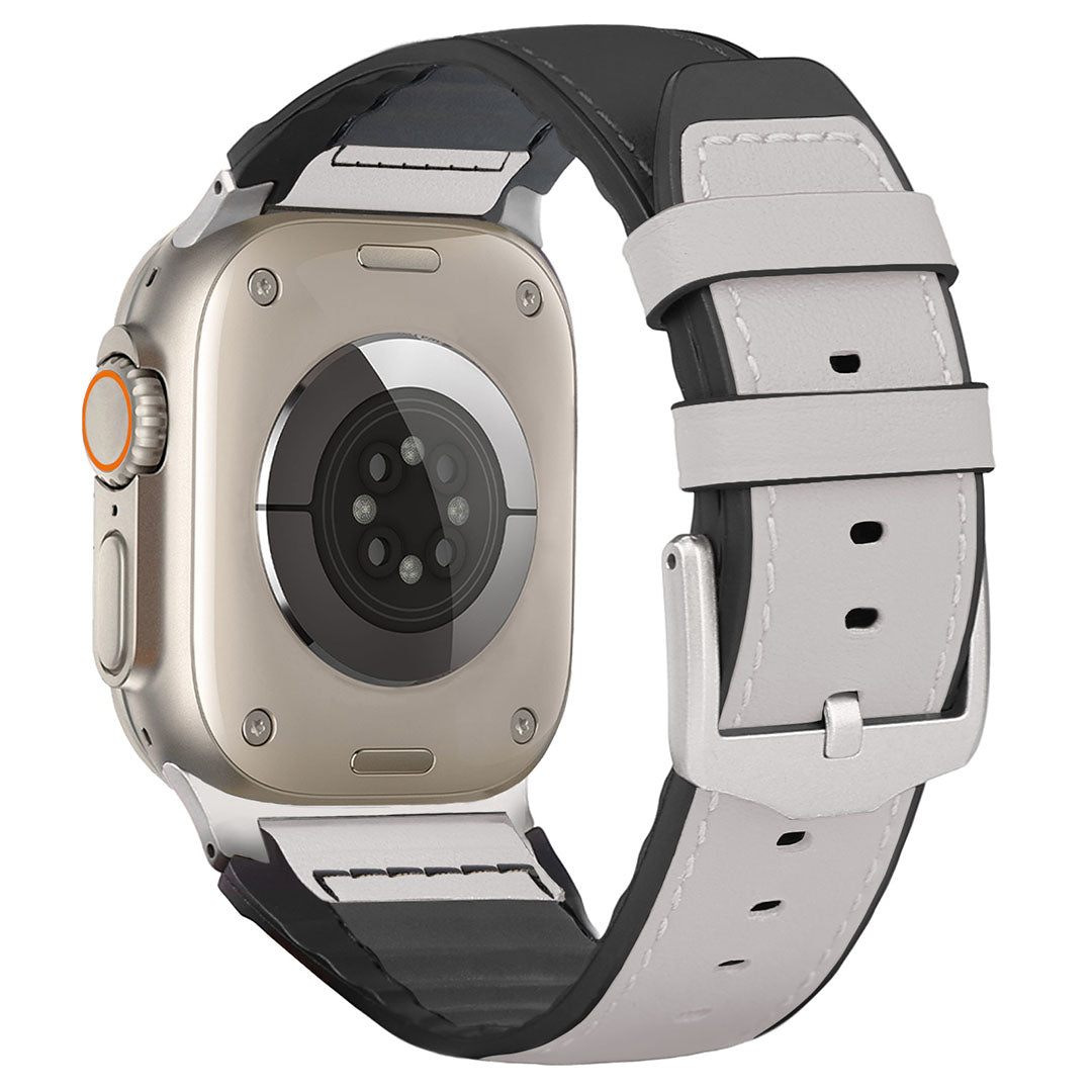 Bracelet en cuir et silicone pour Apple Watch