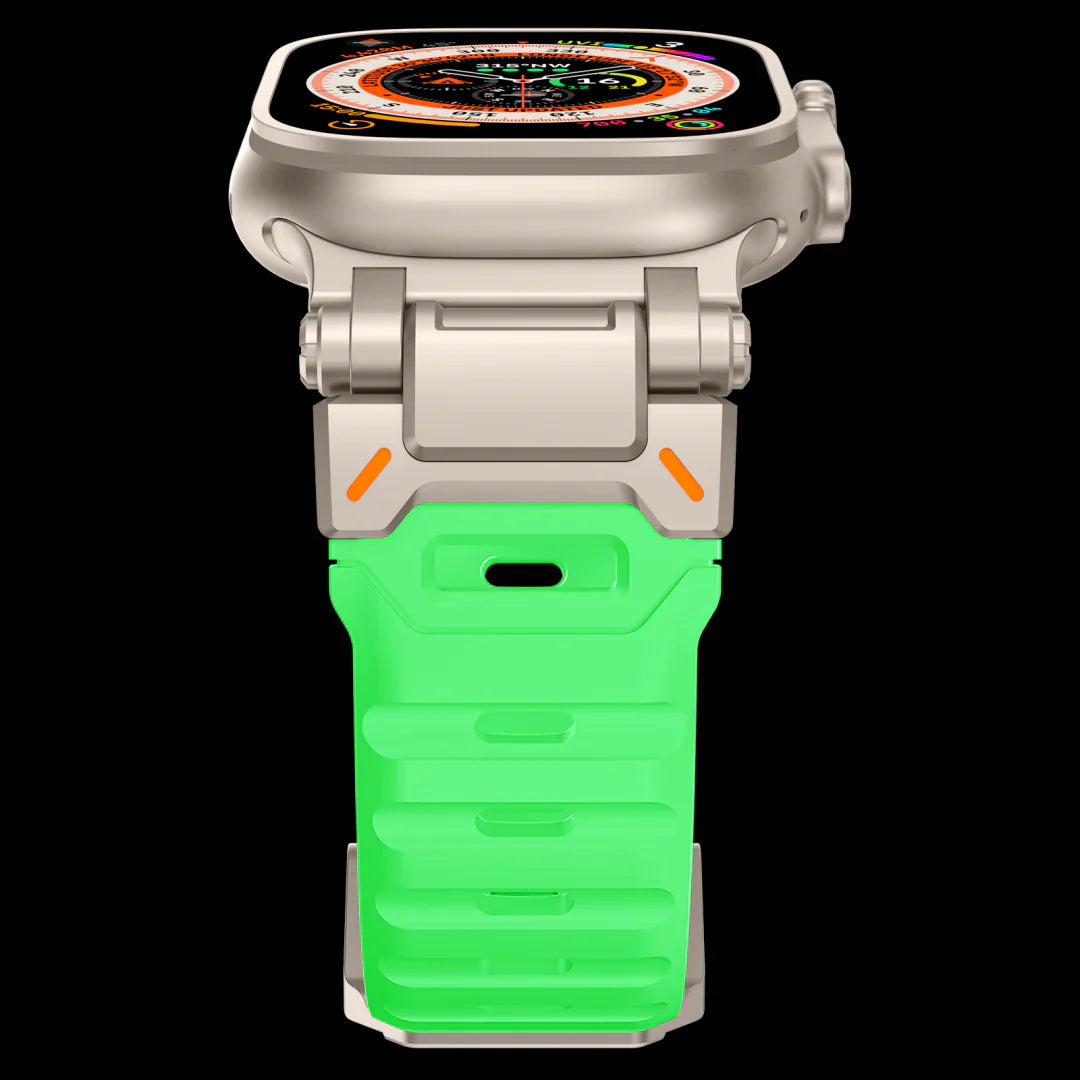 Bracelet tactique en caoutchouc fluoré en titane