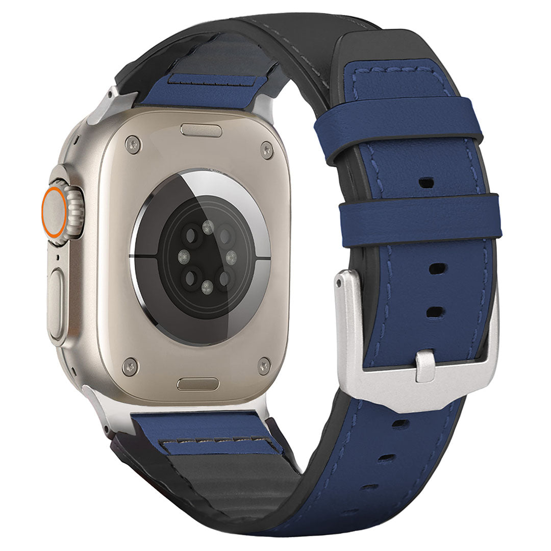 Bracelet en cuir et silicone pour Apple Watch