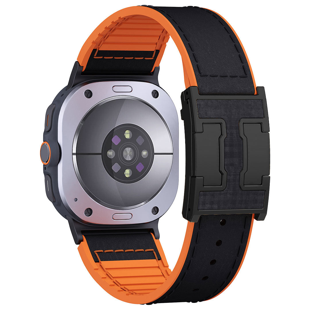 Bracelet en cuir et silicone motif dragon pour Samsung Galaxy Watch Ultra