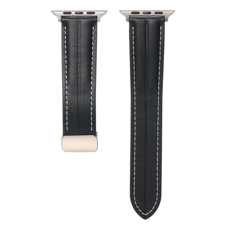 Bracelet en cuir à boucle magnétique