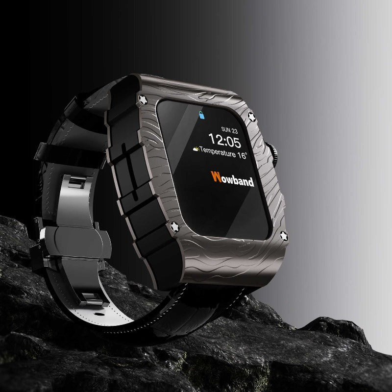 Boîtier en acier inoxydable et bracelet en cuir