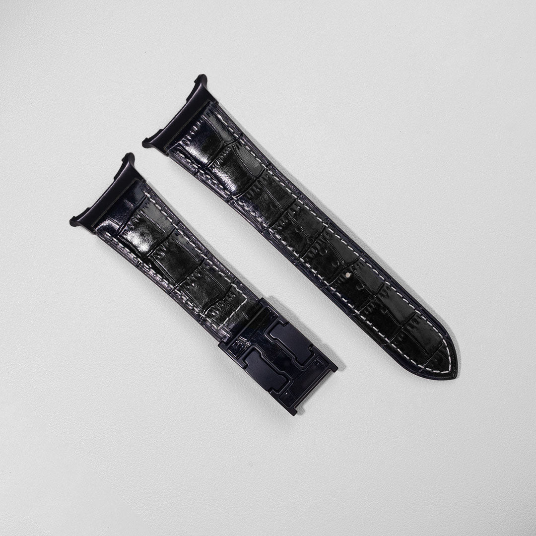 Bracelet en cuir crocodile exotique du Nil pour Samsung Galaxy Watch Ultra
