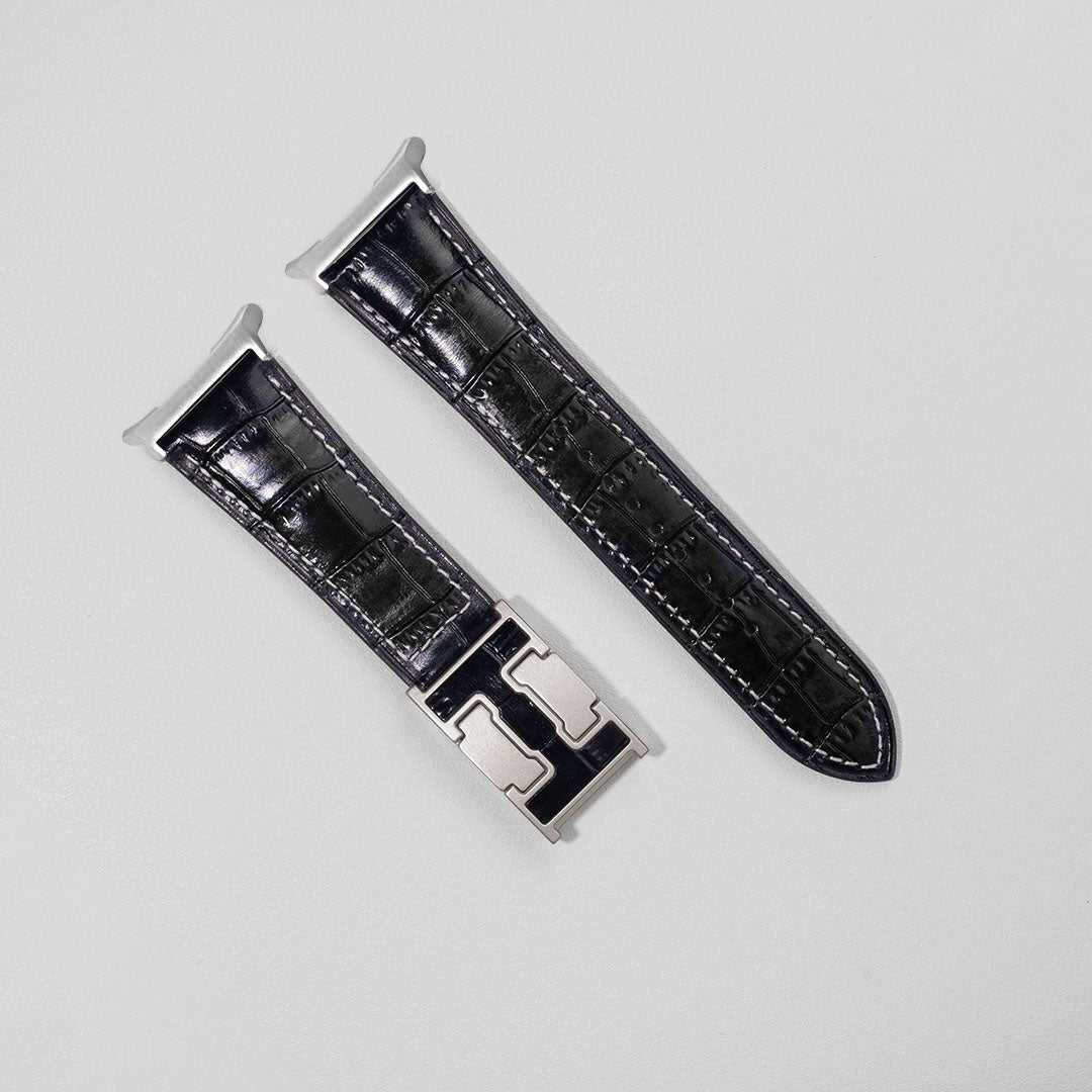 Bracelet en cuir crocodile exotique du Nil pour Samsung Galaxy Watch Ultra